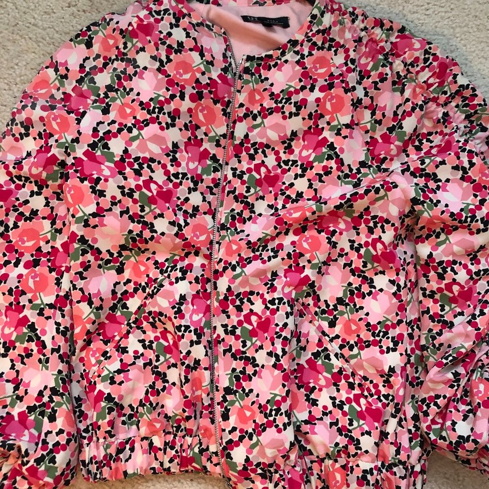 Zara floral spring bomber jacker
